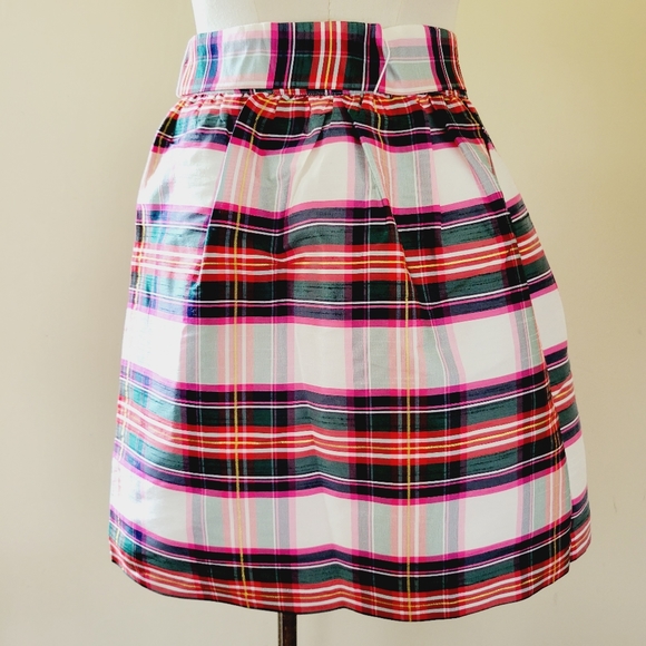 Crown & Ivy Plaid Skirt with Bow size 10p - Picture 7 of 10